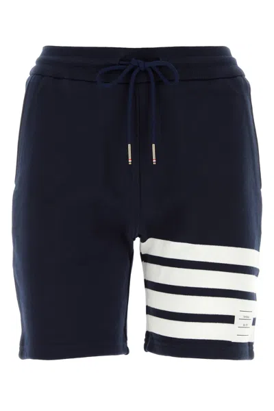 Thom Browne Mid-thigh Shorts W/ Engineered-40 Nd  Female In Black
