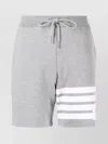 Thom Browne Mid-thigh Shorts With 4 Bar Stripe In Gray