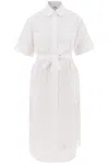 THOM BROWNE MIDI BLOUSE WITH BELT