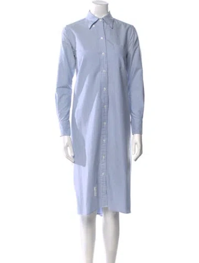 Pre-owned Thom Browne Midi Length Dress In Blue
