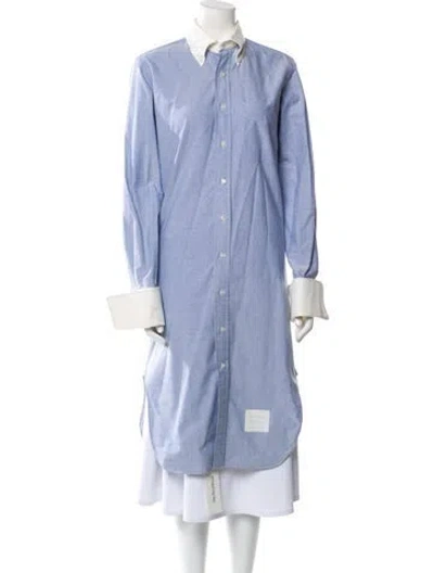 Pre-owned Thom Browne Midi Length Dress In Blue