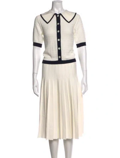 Pre-owned Thom Browne Midi Length Dress In Neutral
