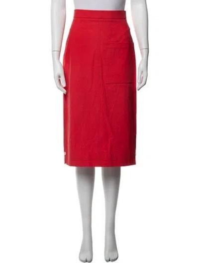 Pre-owned Thom Browne Midi Length Skirt In Red