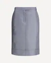 Thom Browne Tailored Midi Skirt Back Slit In Gray