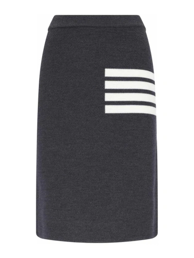 Thom Browne Midi Skirt In Grey