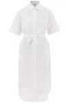 Thom Browne Midi Blouse With Belt In White