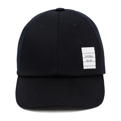 Thom Browne Midnight Blue Cotton Baseball Cap