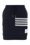 Thom Browne Blue Sack Skirt With Drawstring And Striped Motif In Cotton Woman