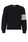 Thom Browne Classic V-neck Cardigan In Fine Merino Wool With 4bar Stripes Clothing In Blue