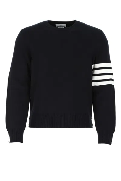 THOM BROWNE MIDNIGHT BLUE COTTON SWEATER