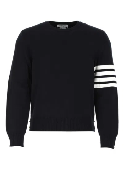 Thom Browne Midnight Blue Cotton Sweater In 415