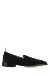 Thom Browne Midnight Blue Fabric Loafers In Black
