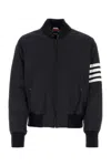 Thom Browne 4-bar Plain Weave Suiting Bomber Jacket