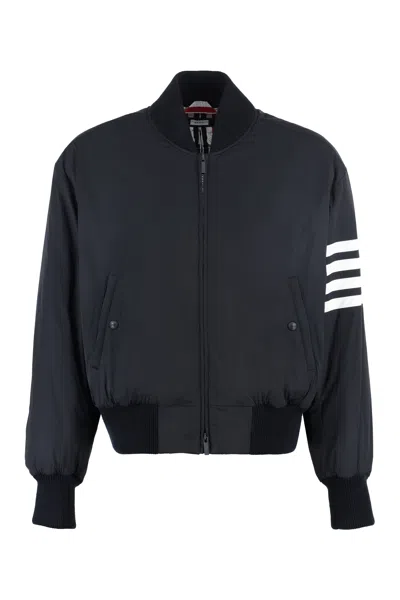 Thom Browne Midnight Blue Polyester Padded Bomber Jacket