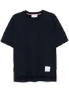 Thom Browne Navy Blue Medium Weight Cotton Jersey T-shirt In Multi