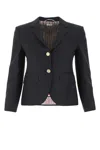 Thom Browne Single Breasted Cropped Jacket In 120s Wool