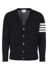 Thom Browne Milano Stitch V Neck Cardigan In Cotton
