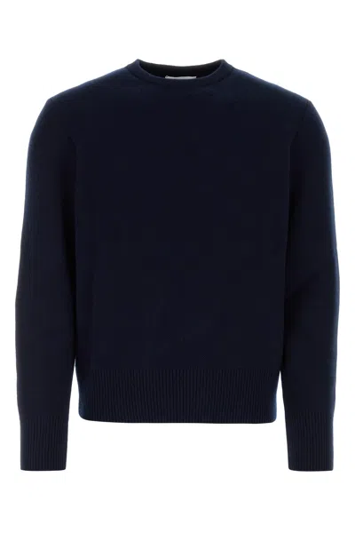 THOM BROWNE MIDNIGHT BLUE WOOL SWEATER