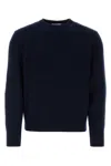 Thom Browne Wool Piqué Crewneck Pullover In Navy