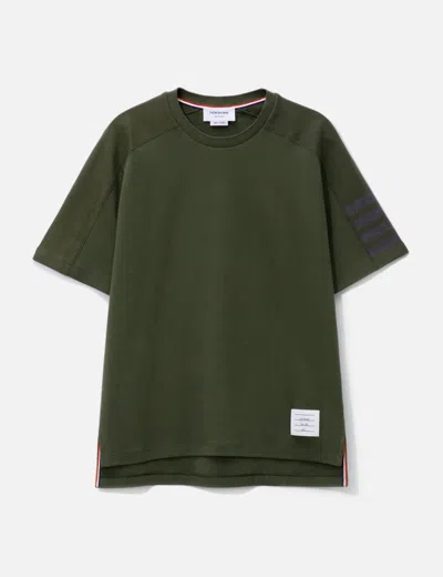 Thom Browne Milan Cotton 4-bar T-shirt In Green