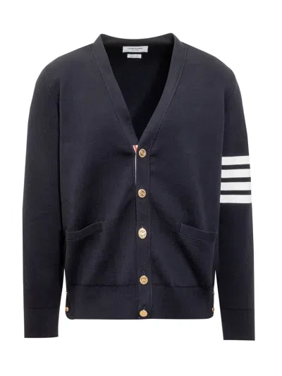Thom Browne Milan Stitch Knit Cardigan In Navy