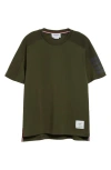 THOM BROWNE THOM BROWNE MILANO 4-BAR COTTON T-SHIRT