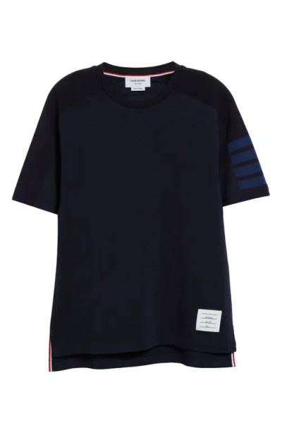 THOM BROWNE THOM BROWNE MILANO 4-BAR COTTON T-SHIRT