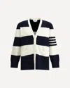 Thom Browne Iconic Bands Striped Cotton Cardigan