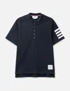 Thom Browne Milano Cotton 4-bar Polo In Blue