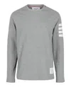 Thom Browne Gray 4-bar Stripe Long Sleeve T-shirt In Gray