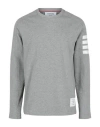 Thom Browne Gray 4-bar Stripe Long Sleeve T-shirt In Fantasy