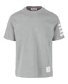 Thom Browne Cotton 4-bar Short Sleeve T-shirt In Grey