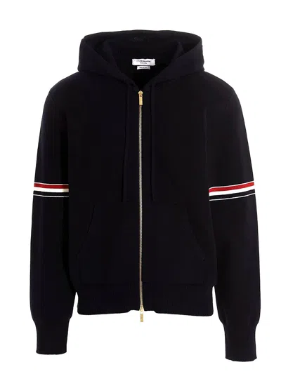 Thom Browne Milano Stitch Hoodie In Blue