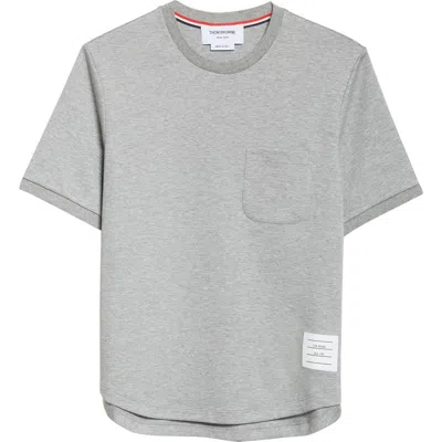 Thom Browne Milano Cotton Pocket T-shirt In Gray