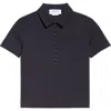 Thom Browne Milano Knit Cotton Polo With Anchor Embossed Buttons