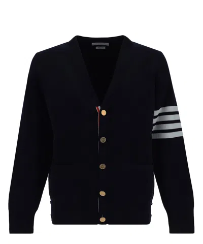 Thom Browne Milano Stitch Cardigan In Blue