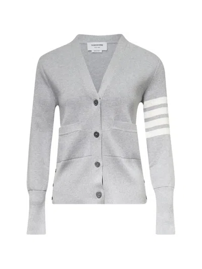 Thom Browne Milano Stitch Cardigan In Gray