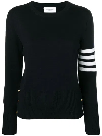 THOM BROWNE THOM BROWNE MILANO STITCH CLASSIC CREW NECK PULLOVER WITH 4 BARS CLOTHING