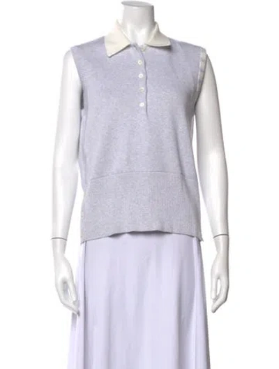 Pre-owned Thom Browne Milano Stitch Colorblock Pattern Polo In Grey