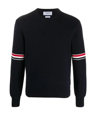 THOM BROWNE THOM BROWNE RWB STRIPED ARMBAND JUMPER