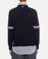 Thom Browne Men's Rwb Wool Crewneck Jumper Sweater In Blue