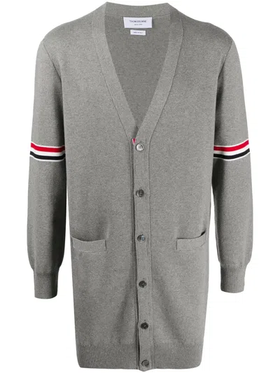 Thom Browne Grey Milano Stitch Long Cardigan