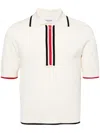 Thom Browne Rwb Stripe Short Sleeves Milano Stitch Polo