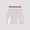 Thom Browne Mini Box Pleated Skirt In Rwbwht