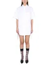 Thom Browne Women's Mini Chemiser Dress In White