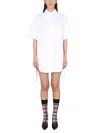 Thom Browne Women's Mini Chemiser Dress In White