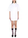 Thom Browne Women's Mini Chemiser Dress In White