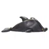 Thom Browne Mini Dolphin Pebbled Leather Crossbody Bag In Black