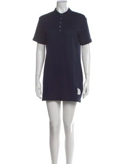 Pre-owned Thom Browne Mini Dress In Blue