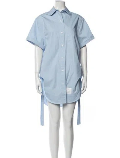 Pre-owned Thom Browne Mini Dress In Blue